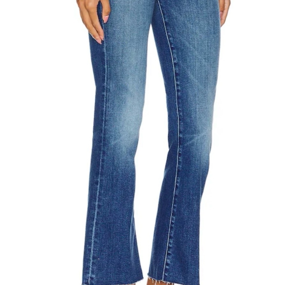 MOTHER lil Hustler frayed ankle Bootcut Jeans